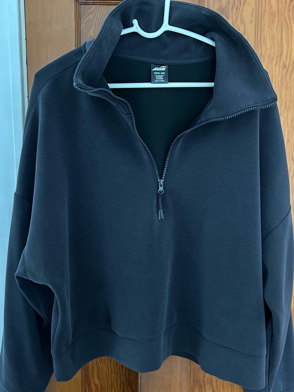 Women’s Avia size 22  Black Quarter-Zip Pullover Sweatshirt with jogger pants